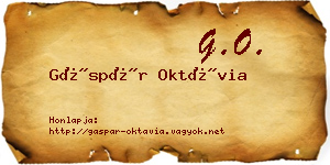 Gáspár Oktávia névjegykártya